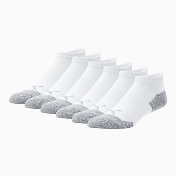 Half-Terry Low Cut Men's Socks [6 Pack], WHITE / MULTI, extralarge